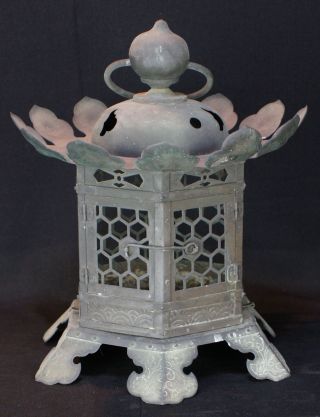 Antique Tsuridoro Japan Buddhist Temple Lamp 1700s Japanese Garden Lantern