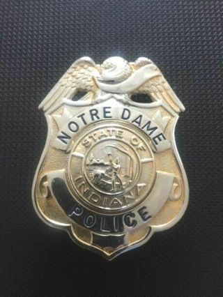 Vintage Notre Dame Indiana Police Badge Hmked