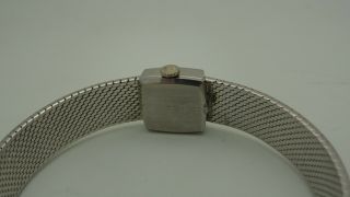Ladies 1960s Vintage Rolex Precision Square 18KT WHITE GOLD Watch 2628 9