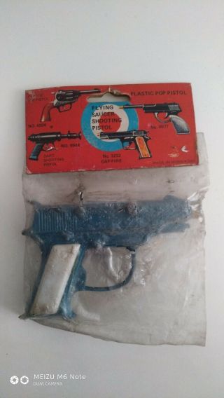 Vintage Plastic Costume Toy Cap Gun Pistol 1960 