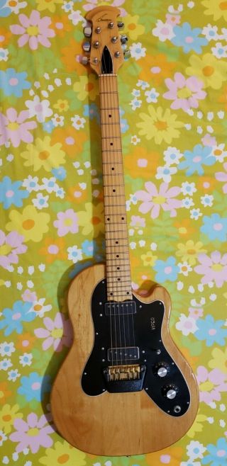 Vintage 1970s Ovation Viper E7031 Solid Electric Guitar Natural W Deluxe Gig Bag