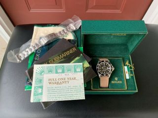 Rare UNPOLISHED 1989 Rolex 16610 Submariner Watch Box & Paper ONE OWNER 6