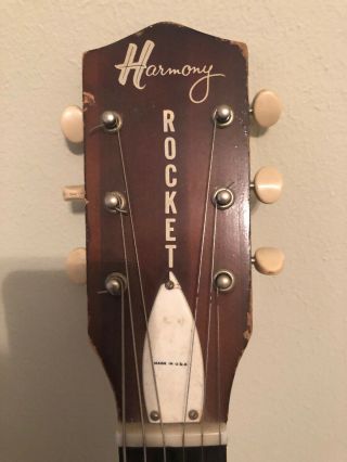 Vintage 1960s Harmony Rocket H - 54 Guitar - With Vintage Decal 2