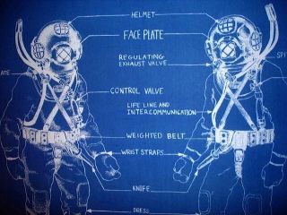 US Navy Mark V Diving Helmet 1943 Blueprint Plan 18 