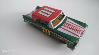 Vintage Tin Friction Toy Race Car Champion Japan 1960 