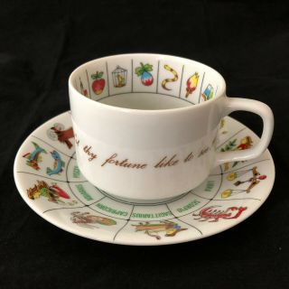 Vintage Astrology Fortune Telling Cup And Saucer International Collector 