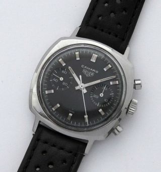 Heuer Camaro 30 Ref.  7743n Vintage Valjoux 7730 Chronograph