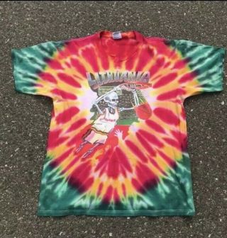 “vintage” 1992 Olympics Grateful Dead Lithuania Basketball T - Shirt Tie - Dye Xl