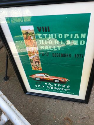 Vintage 1971 Viii Ethiopian Highland Rally Race Poster