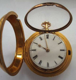 Rare Repeater P/watch Verge Fusee Rings The Hours & Quarters On A Bell