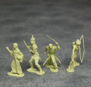 1950 ' s Marx Robin Hood Play Set 54mm Cream Character Figures (x4) 3