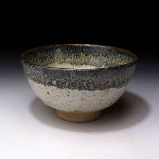 SG3: Vintage Japanese Pottery Tea Bowl,  Karatsu Ware,  Artistic glazes 4