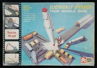 Vintage Itc Model Craft 3662 1/125 Electronic Operated Thor Missile Base Kit