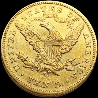 1877 - S $10 Gold Eagle Liberty Head BORDERLINE UNCIRCULATED bu ms no res RARE 4