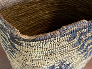Very Large Important Antique 19th C.  Native American Indian Basket,  Estate Find 11