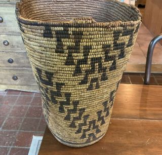 Very Large Important Antique 19th C.  Native American Indian Basket,  Estate Find 7