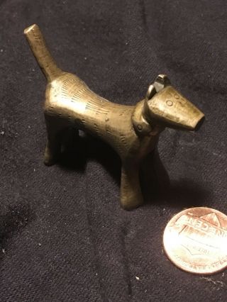 Brass Dog Minature Figure