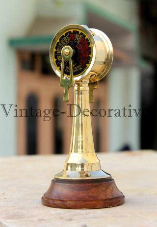 Nautical Shiny Brass Telegraph Handmade Table Top Marine Engine Room Telegraph