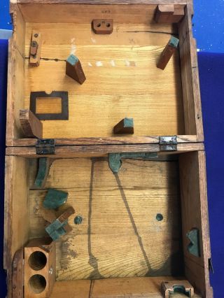 Vintage Simex Nautical Marine Sextant in Wood Case For Boat Ship Compass Japan 7