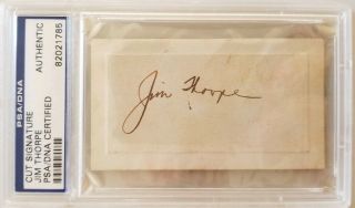Jim Thorpe Cut Auto Autograph Signed Psa/dna Psa Certified Authentic Rare In Ink