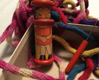 Vintage Wooden Spool Knitting Little Orphan Annie 5