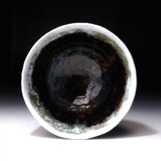 SK4: Vintage Japanese Pottery Tea Bowl of Seto Ware,  Artistic glazes 6
