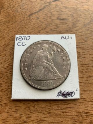 Au 1870 - Cc Seated Liberty Dollar.  Rare Key And