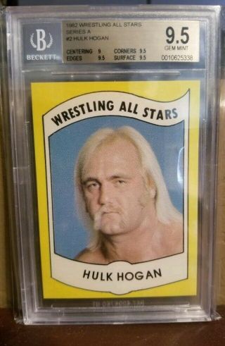 1982 Wrestling All Stars Hulk Hogan Rc Bgs 9.  5 Very Very Rare.  3 9.  5 Subs.