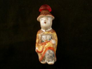 Great 19thc Chinese Porcelain Painting Qing Emperor Snuff Bottle W012