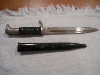 Wwii German Dress Bayonet With Scabbard By E.  Pack & Sohne Solingen