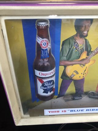 RARE Pabst PBR Vintage 3D Lighted African American Beer Sign 20”x15”x4” 6