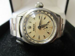 Vintage Rolex Oyster Perpetual Sub Second Solid Stainless Woman Automatic Watch
