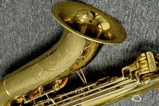 Vintage Buescher 400 Tenor Saxophone.  Top Hat & Cane. 3
