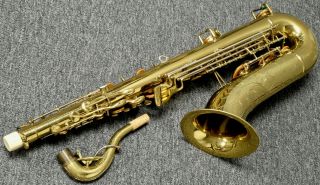 Vintage Buescher 400 Tenor Saxophone.  Top Hat & Cane. 6