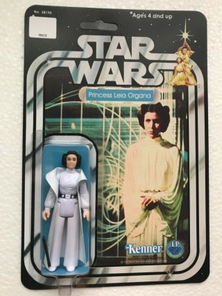 Retro Princess Leia Organa On Star Wars 12 Back Stunning Kenner Cardback Display