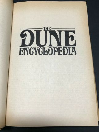 The Dune Encyclopedia - 1984 - Rare,  1st Edition,  Vtg,  Hardcover Book with DJ 8