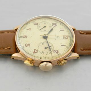 OMEGA CHRONOGRAPH 33.  3 ROSE GOLD PLATED VINTAGE WATCH 100 3