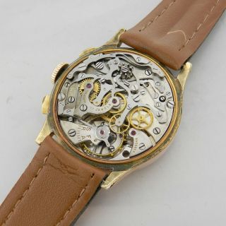 OMEGA CHRONOGRAPH 33.  3 ROSE GOLD PLATED VINTAGE WATCH 100 6