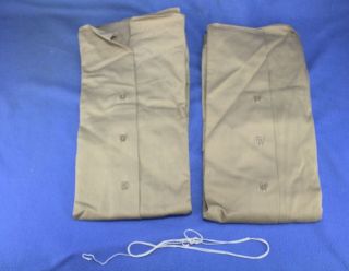 WW2 Set of 2 US Army Shirts Cotton Khaki Unissued With Cutter Tags & Tags 5