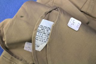 WW2 Set of 2 US Army Shirts Cotton Khaki Unissued With Cutter Tags & Tags 7