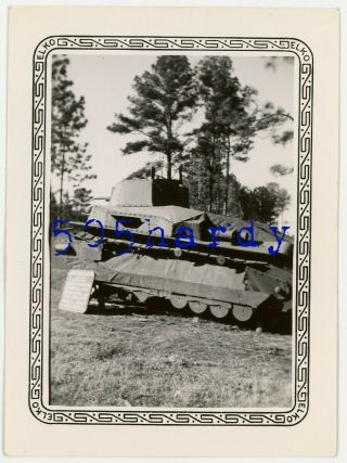 Wwii Us Gi Photo - Overall View Of Us Army Built Dummy Japanese Tank - Top