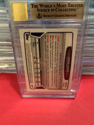 2013 Bowman Chrome Aaron Judge Draft Pick Auto Refractor Bgs 9.  5/10 Rc Rare Sp 4