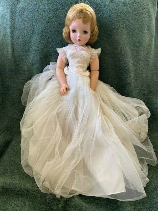 Madame Alexander " Cissy " 1950s Vintage 20 " Fashion Doll Bride Bridal Wedding Tag