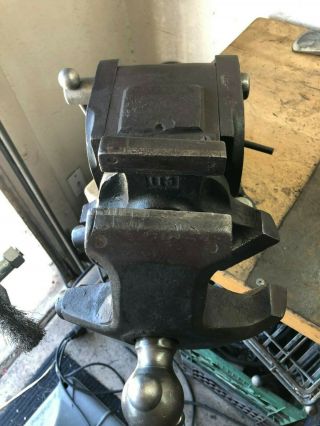Rare antique Emmert machinist vise blacksmith patented swivel tool 3