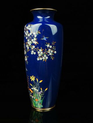 Large Antique Japanese cloisonné vase 2
