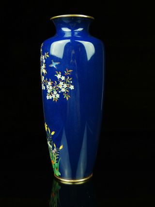 Large Antique Japanese cloisonné vase 3