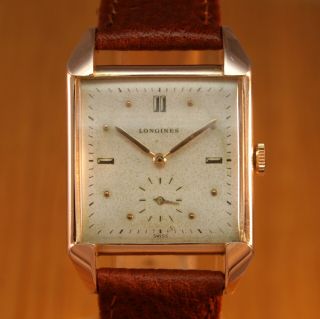 1946 Longines Gents Art Deco Vintage Swiss Watch / Gold Filled /