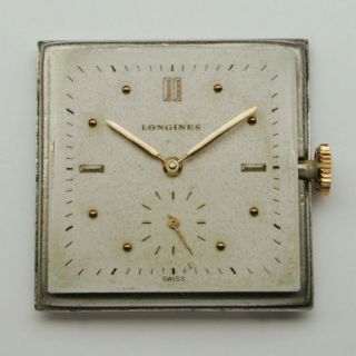 1946 LONGINES Gents Art Deco Vintage Swiss Watch / Gold Filled / 9