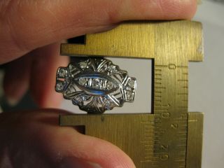 Art Deco 18k White Gold Filigree 11 Diamond Ring,  Gorgeous Sz.  6.  5 11