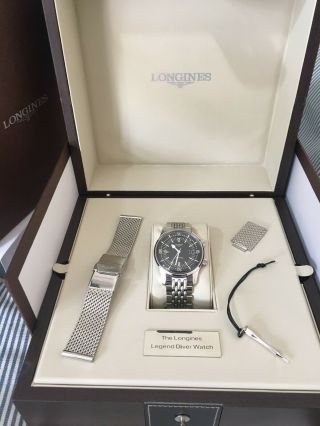 LONGINES Legend Diver Vintage Style With Mesh,  Alligator & Custom Beads Of Rice 12